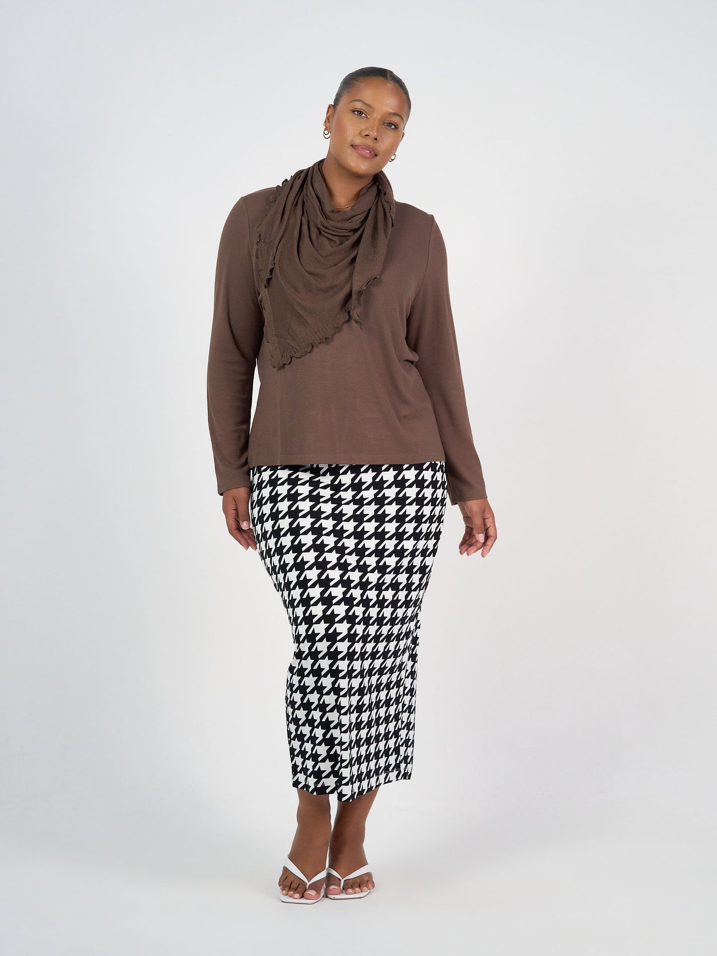 Sassoon Cashmere/Bamboo Scarf - Chocolate