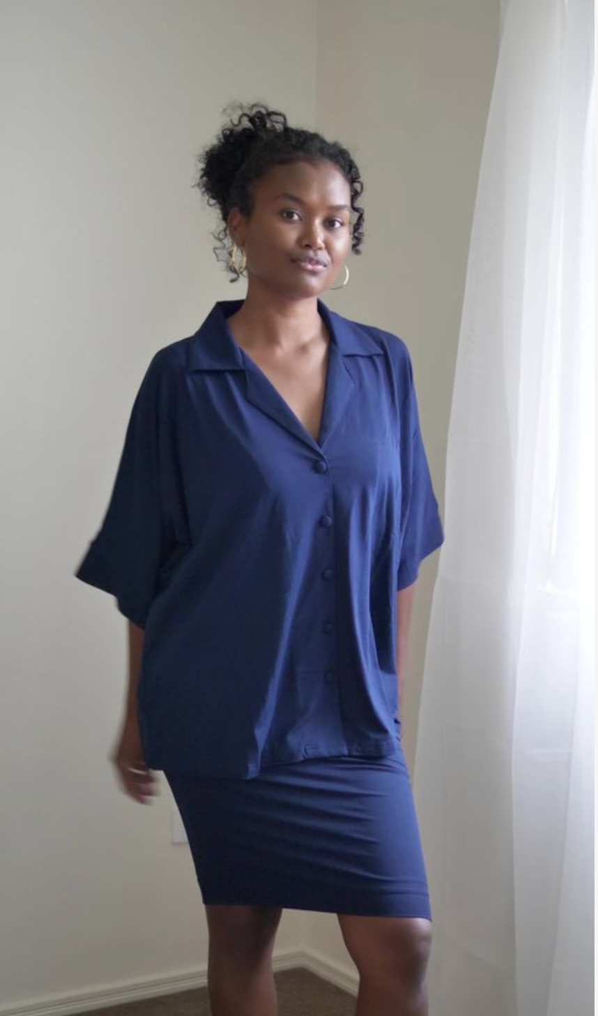 @melanesian.mumma in lou lou australia bamboo vest, pants and top