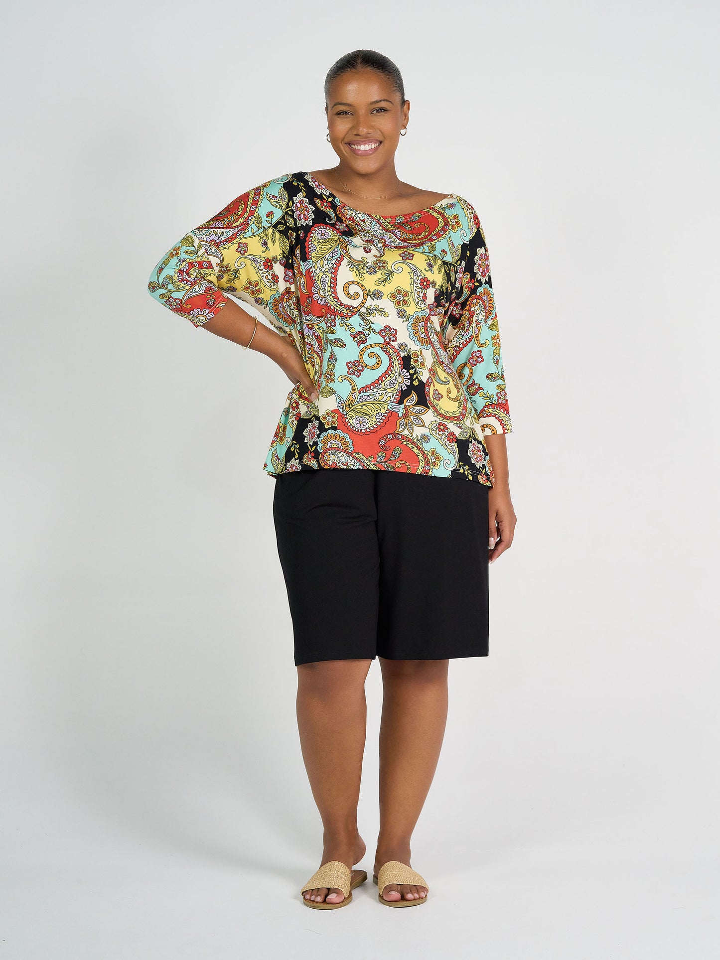 Simone Bamboo Shorts - Black