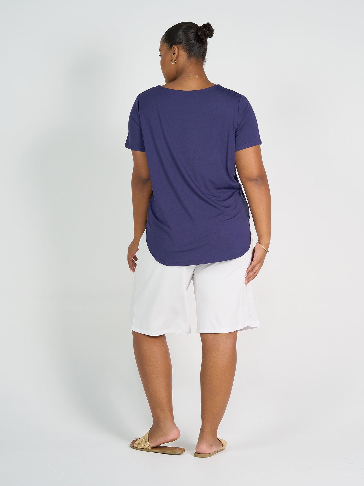 Simone Bamboo Shorts - White