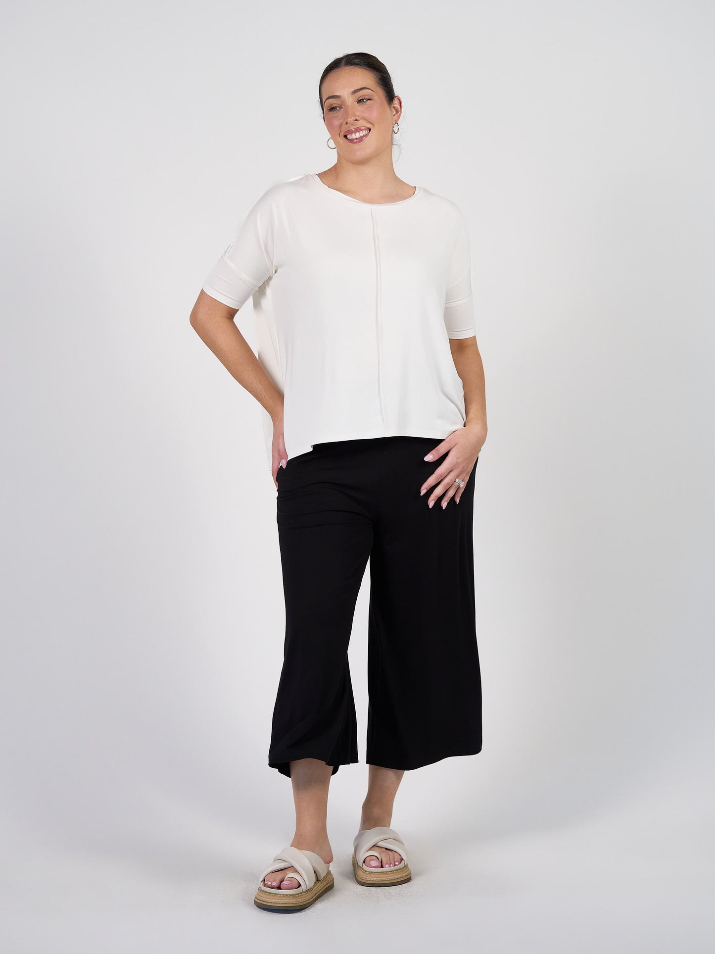 Stella Oversized Bamboo Slouch T-Shirt - White