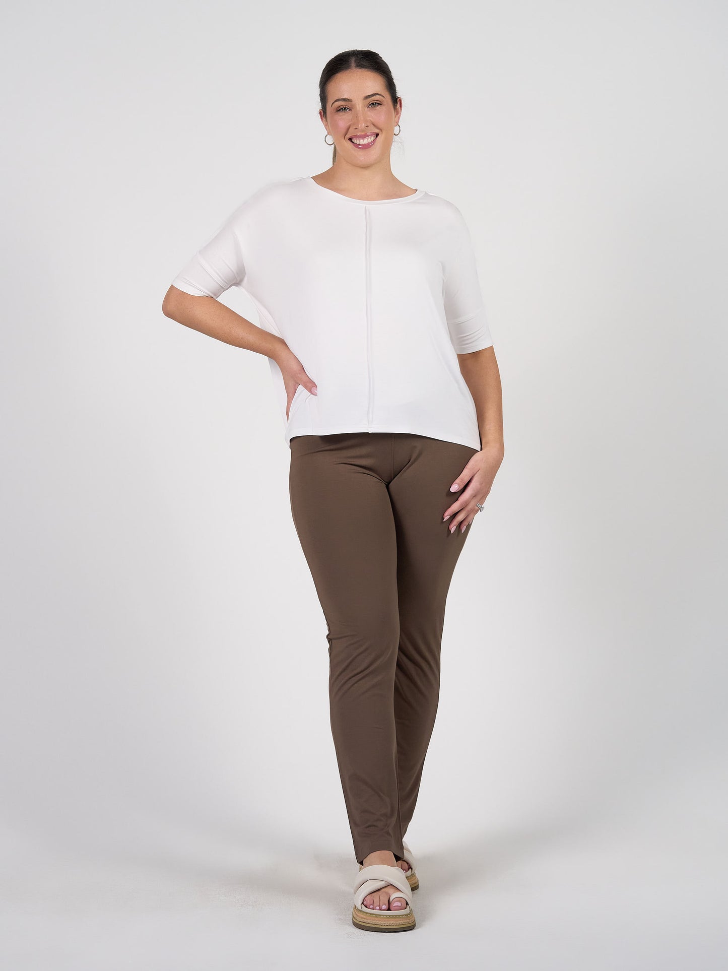 Patti Bamboo Full-Length Pant - Chocolate