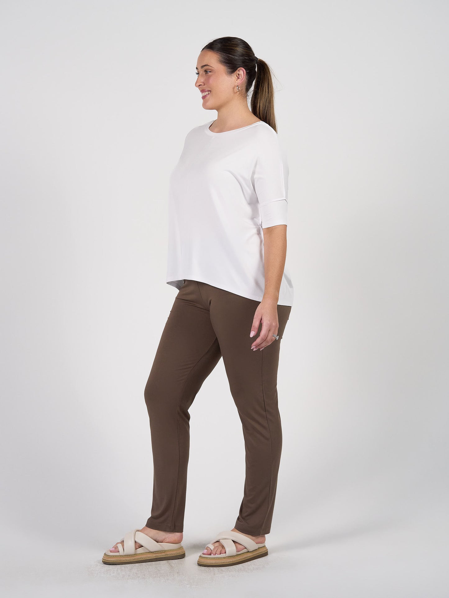 Patti Bamboo Full-Length Pant - Chocolate