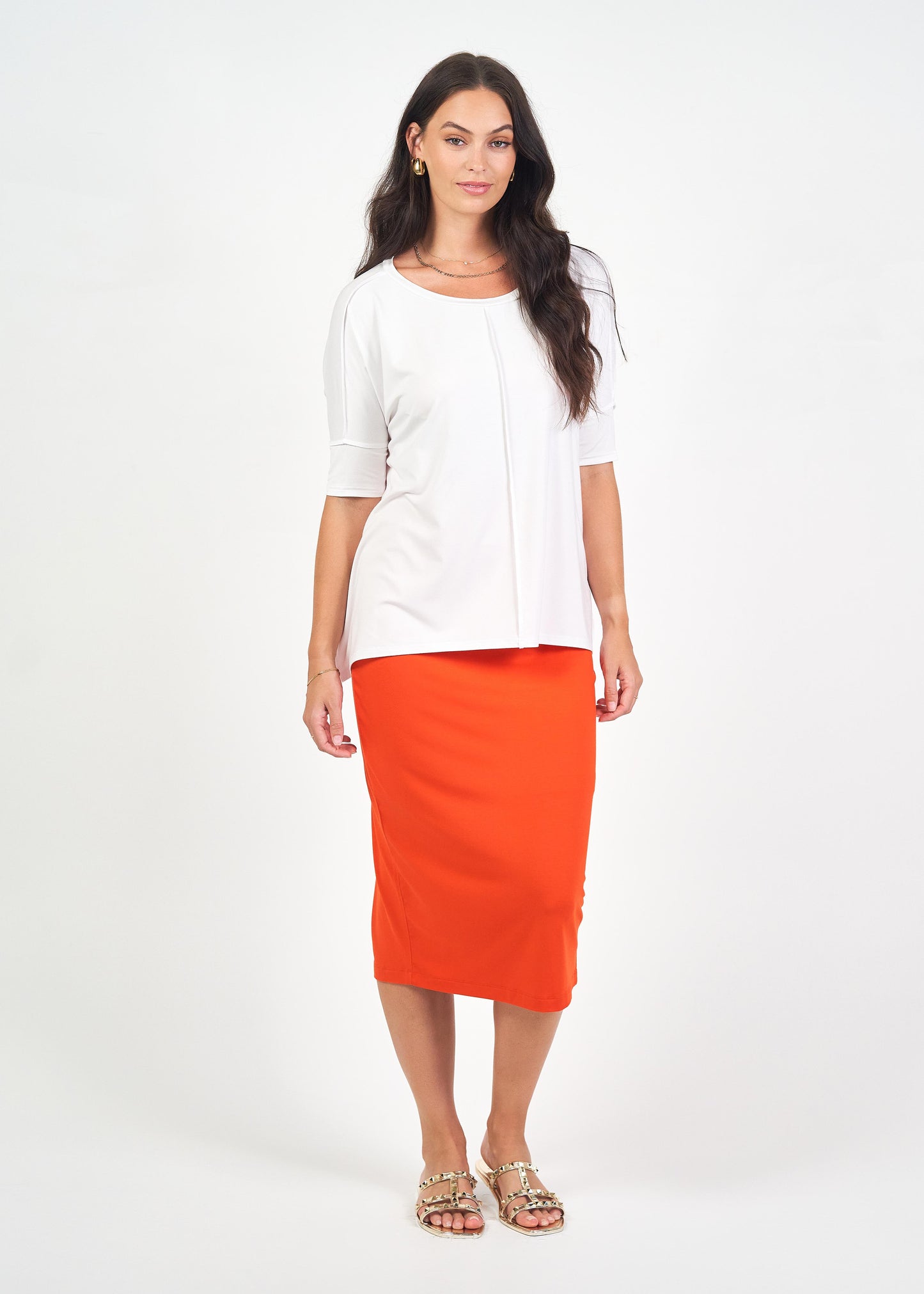 Stella Oversized Bamboo Slouch T-Shirt - White