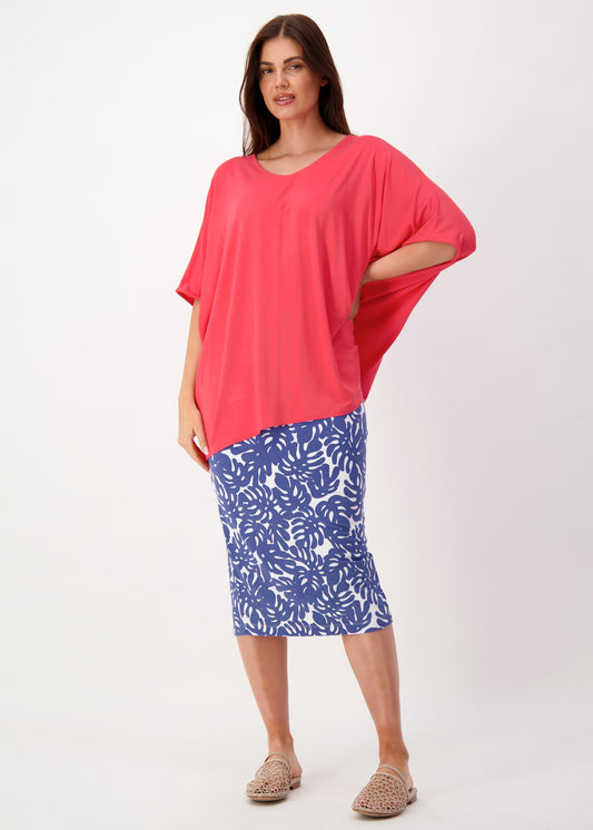 Tavera Oversized Bamboo Top - Berry