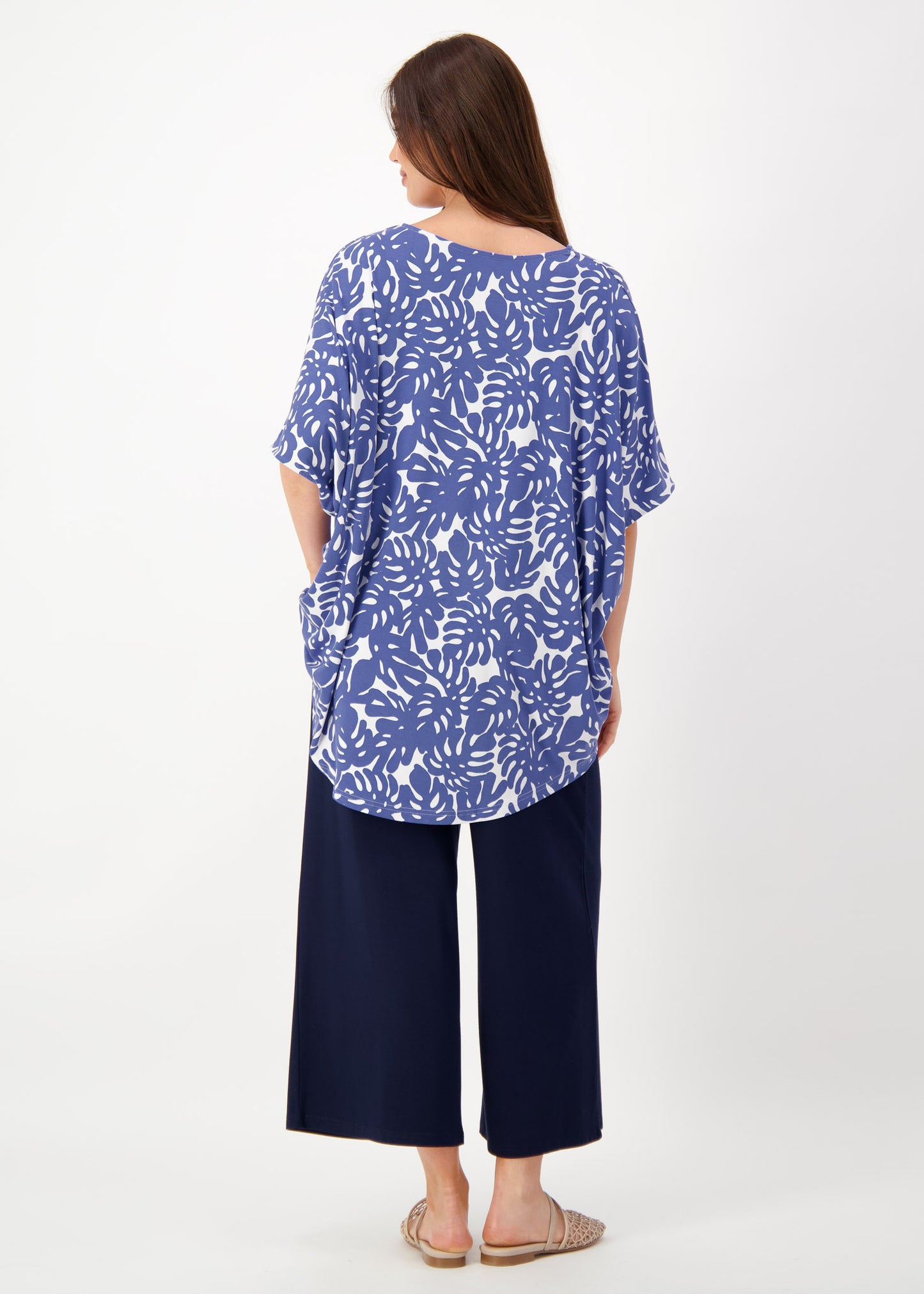 Tavera Oversized Bamboo Top - Palm Leaf