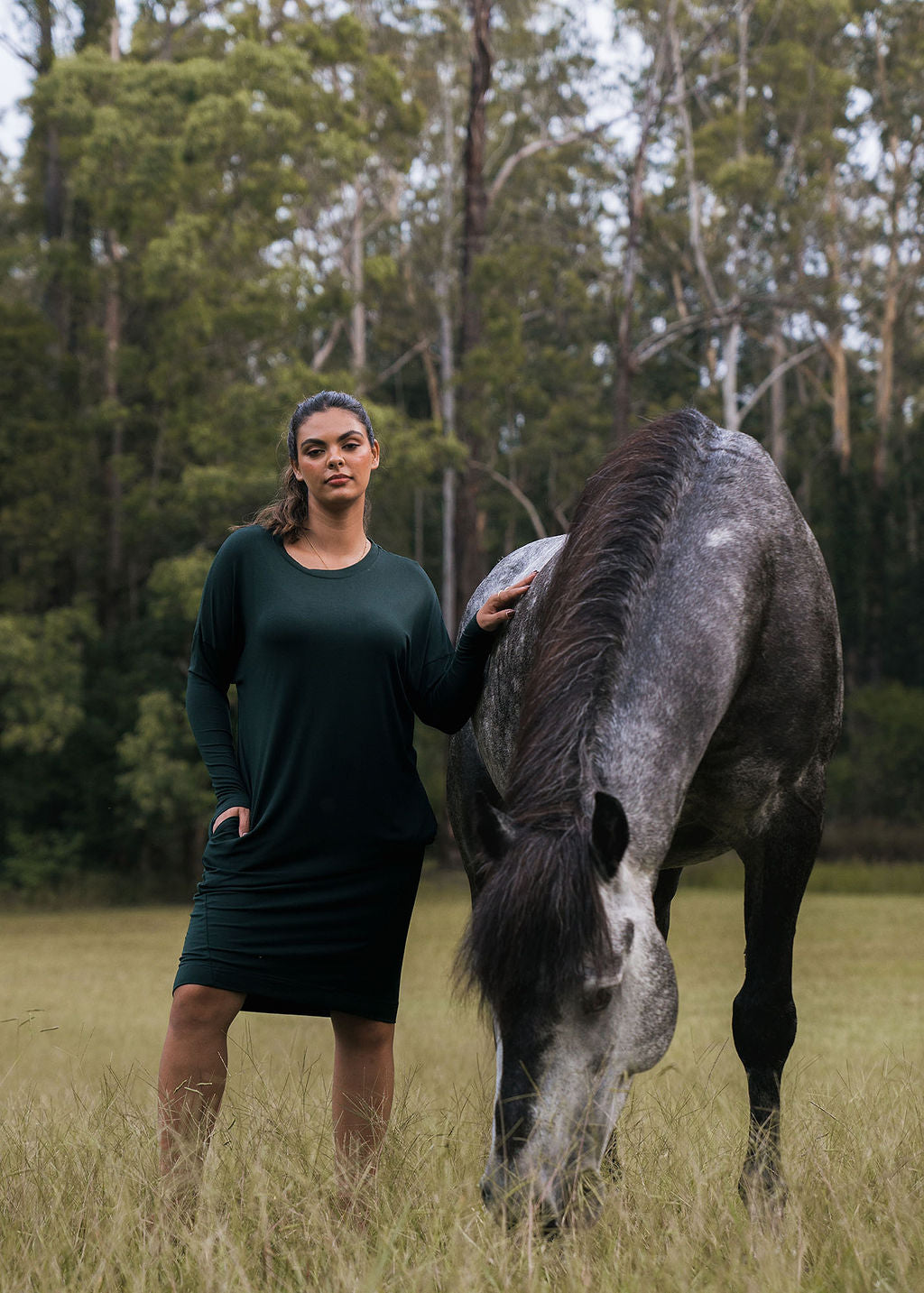 Turner Long-Sleeve Bamboo T-Shirt Dress