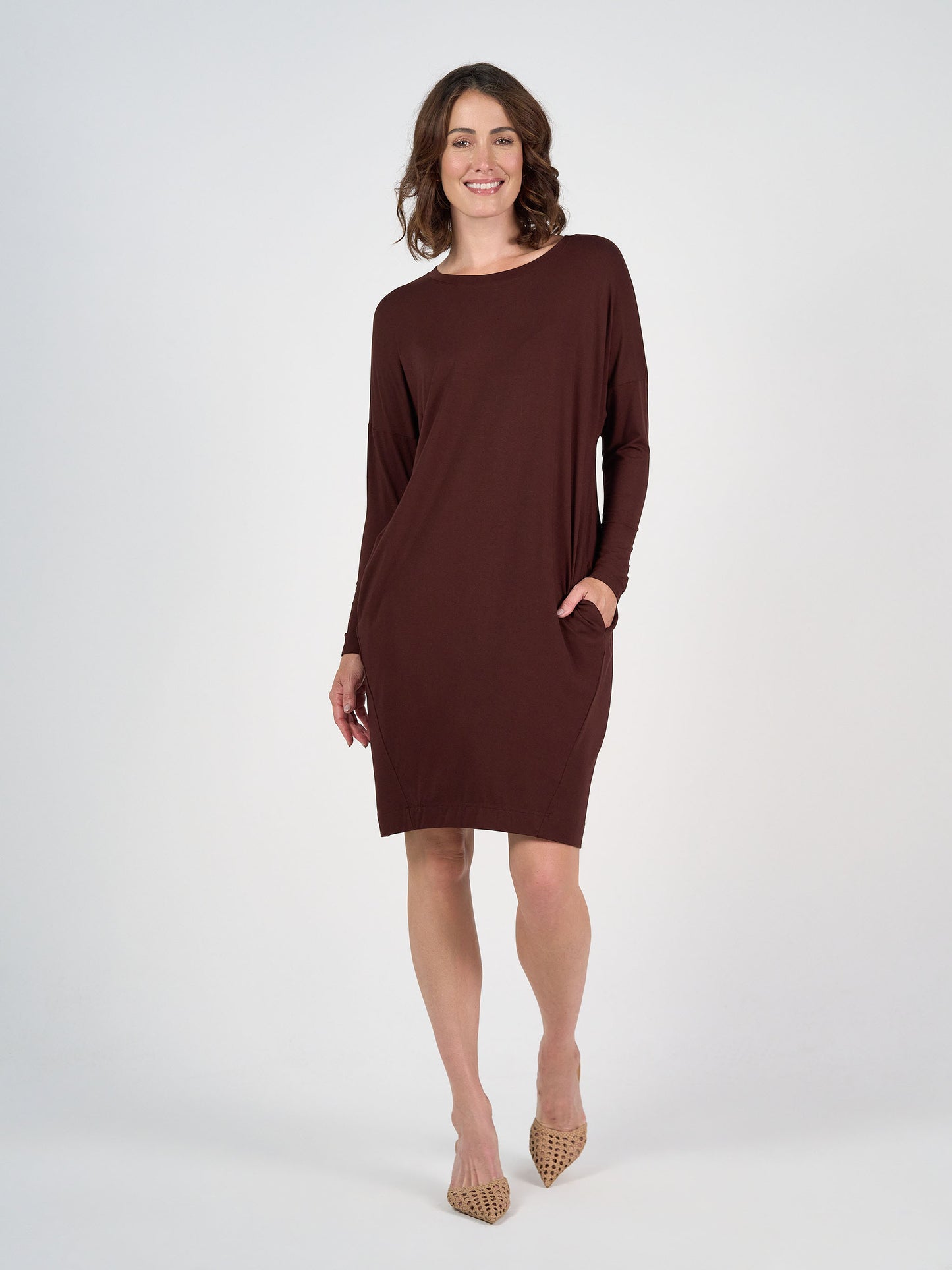 Turner Long-Sleeve Bamboo T-Shirt Dress