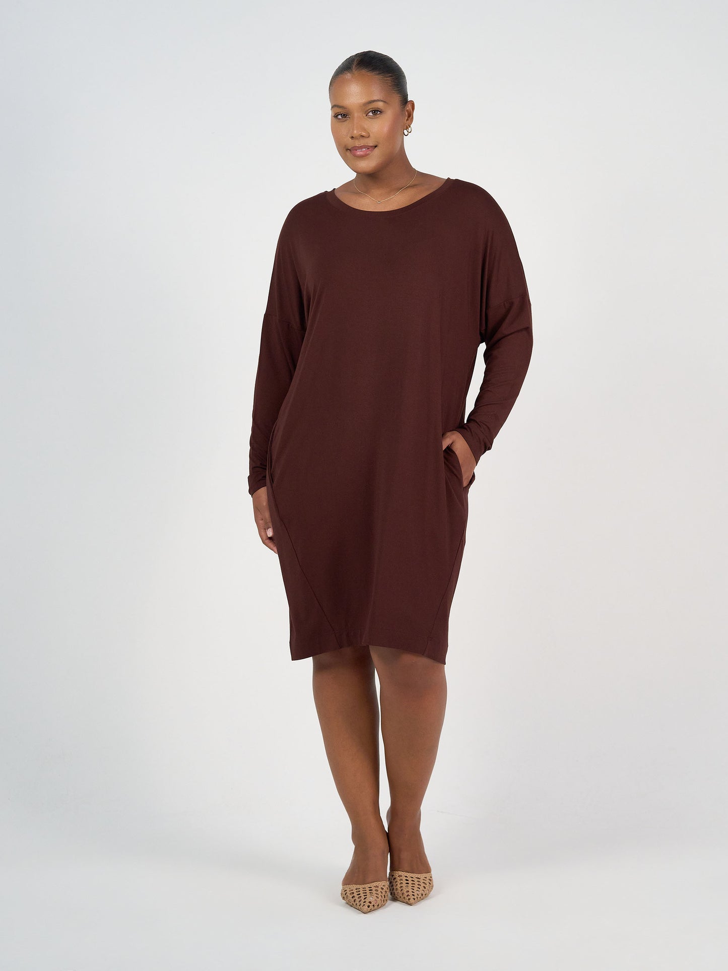 Turner Long-Sleeve Bamboo T-Shirt Dress