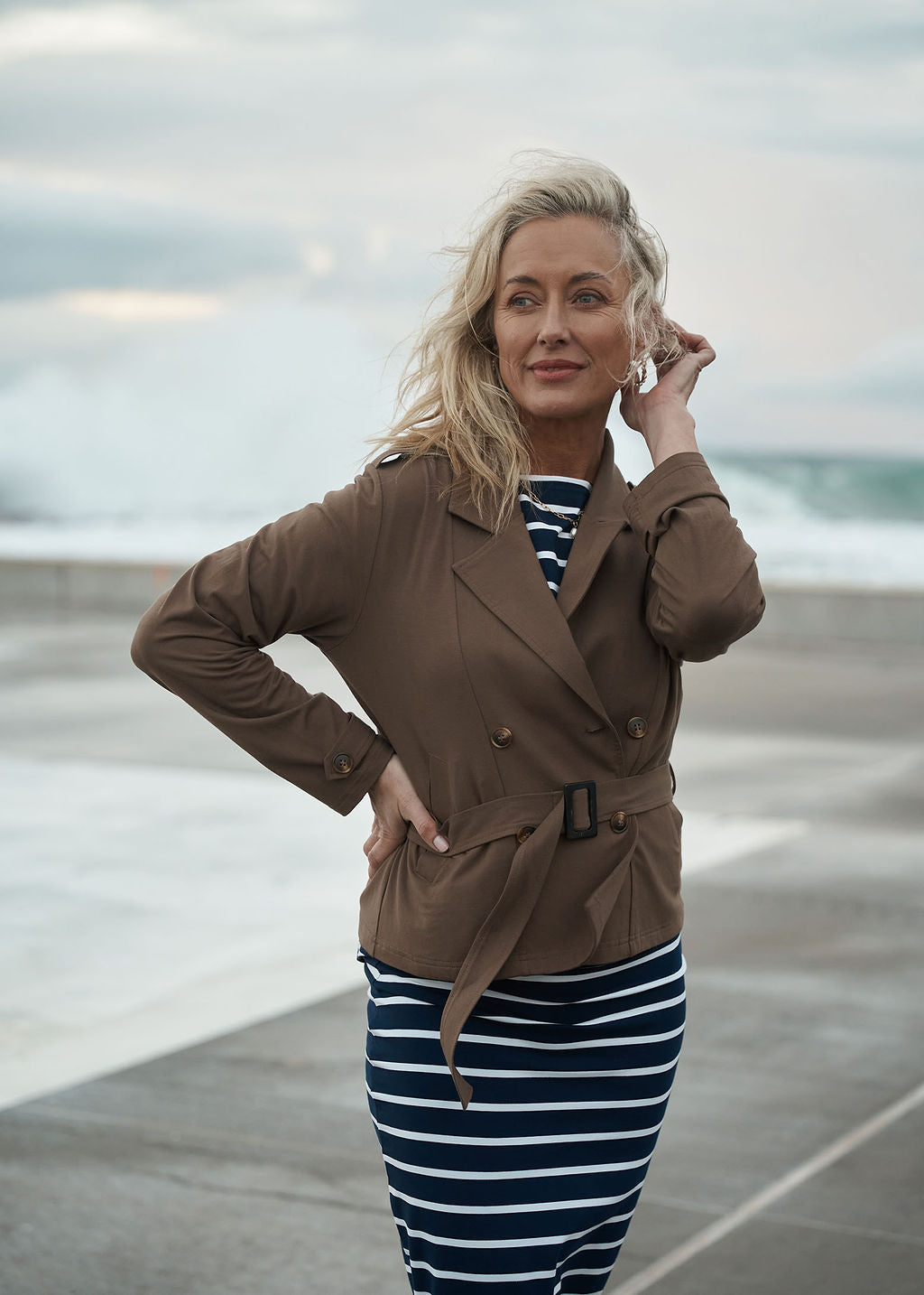 Sofie Cropped Bamboo Trench Coat