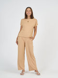 Wilde Bamboo Box Fit Tee - Tan