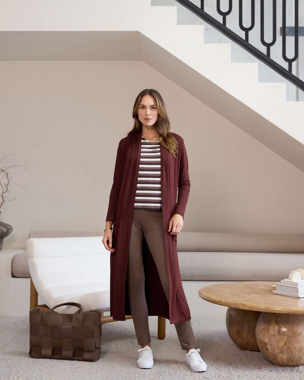 Bamboo Longline Pocket Cardigan