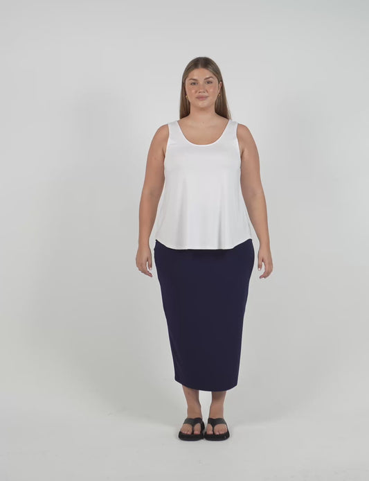 Maxi Bamboo Whitney Tube Skirt - Navy