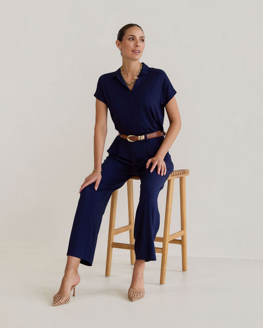 Rush Bamboo Short Sleeve Collared Polo Top